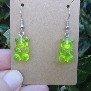 Light Green Gummy Bear Earrings